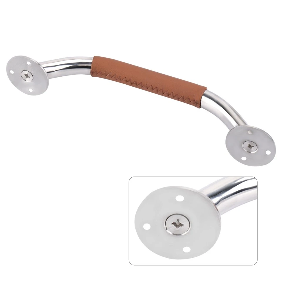 Stainless steel grab rail with leather suppliers Stainless steel grab rail with leather suppliers